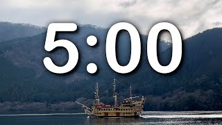 🌊 5 Minute Focus Timer - Original Footage from Lake Ashinoko, Japan 🇯🇵 (4K)