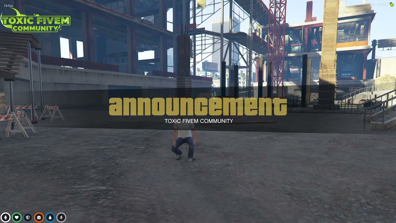 Toxic Fivem ESX Announcement Script / 1k+ Free Script 