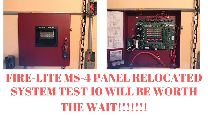 FIRE-LITE MS-4 FIRE ALARM PANEL RELOCATED ON SYSTEM