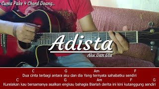Tutorial kunci gitar - adista Aku dan Dia ( tutorial chord mudah untuk pemula )