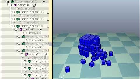 Robot Simulator: Breaking cube in V-REP