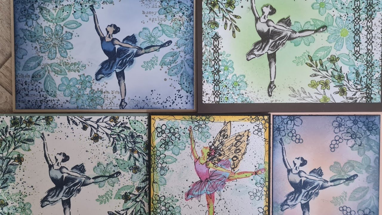 STAMPING with BALLET BEAUTY ans PETAL PARK collagestamping artfulstampin stampinup YouTube