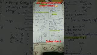 Semiconductors jee short notes #india #jee #nta #notes #study #students #ssc #motivation #physics