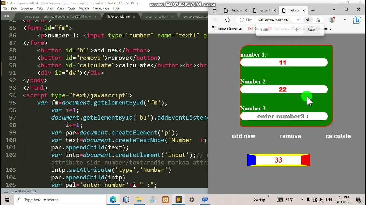 small project html css Javascript - YouTube