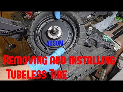 Removing and installing a tubeless tire on an AUSOM DT2 PRO scooter -  Demontaż i montaż opony b