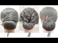 3 Easy &amp; Beautiful Bun Hairstyles for Short Hair I 3 Tutorial Sanggul yang Mudah untuk Rambut Pendek