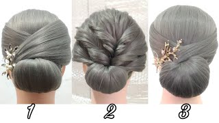 3 Easy & Beautiful Bun Hairstyles for Short Hair I 3 Tutorial Sanggul yang Mudah untuk Rambut Pendek