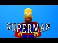 STOP MOTION LEGO SIMPSON EN SUPERMAN (compilation superman 1, 2 et 3)