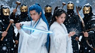 【2025精选武侠电影】反派死士追杀神秘蓝发小伙与美女药师,殊不知他是武林高手,一出剑秒杀所有死士⚔️#武侠 #功夫 #甄子丹 #kungfu