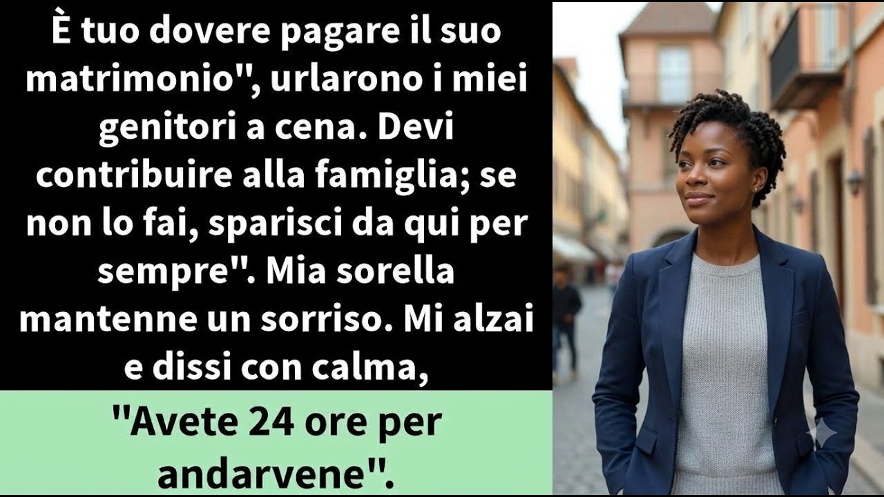 Il giorno in cui mia sorella ha sorriso mentre i miei genitori mi ordinavano di pagare il suo matrimonio da ventottomila euro, ho capito che per loro ero solo un conto in banca con le gambe. "Se...