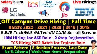 TCS | LG Soft | Reliance Jio | IBM Off Campus Drive Full Time Hiring 2022 | 2021 | 2020 Salary 6 LPA screenshot 5