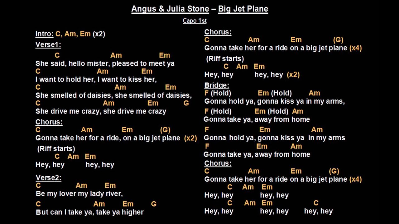 Angus Julia Stone Big Jet Plane Lyrics Genius Lyrics