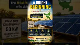 First Solar Power Plant in India #onthisday #didyouknow #solarplant