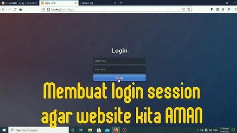 Membuat login web menggunakan session .