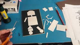 3 Robot Collograph (step 1)