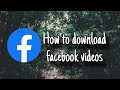 how to download facebook videos on android | iduranga