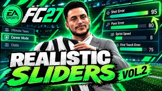 UPDATED SLIDERS & SETTINGS for release day patch FC27!