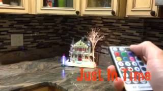 Fiber optic lighted backsplash glass tile