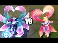 Snow Moon Ahri vs Star Guardian Ahri Skins Comparison (League of Legends)