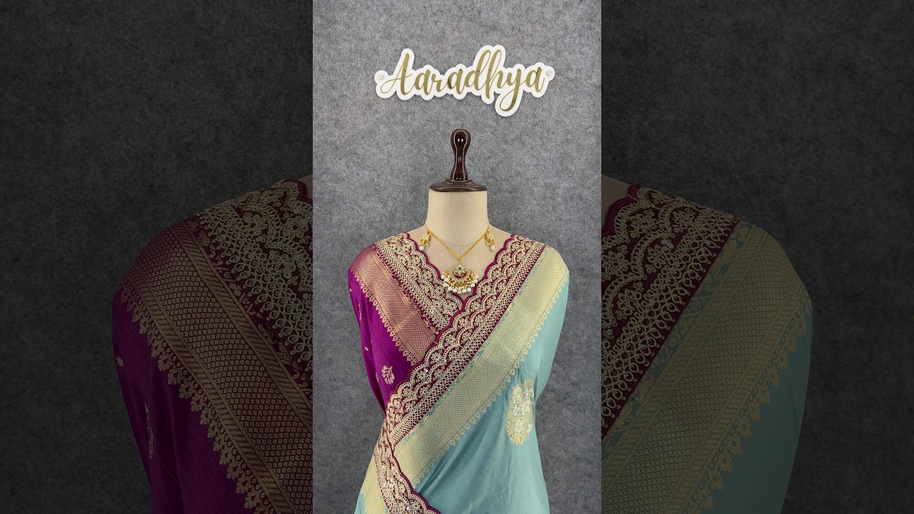 Banarasi Jaal Embroidery Sequence Work Sarees (Unstiched Blouse)