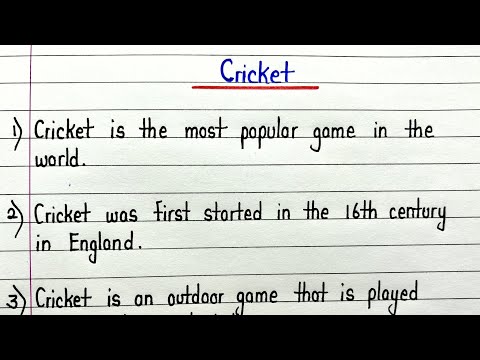 Video: Finnes det et ord som cricket?