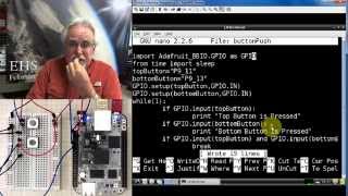 Beaglebone Black LESSON 8: Read Buttons Using GPIO Pins from Python