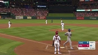 CHC@STL: Rizzo skies a sacrifice fly to tie game at 1