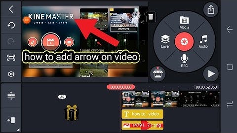 how to add arrow animation on video from kine master