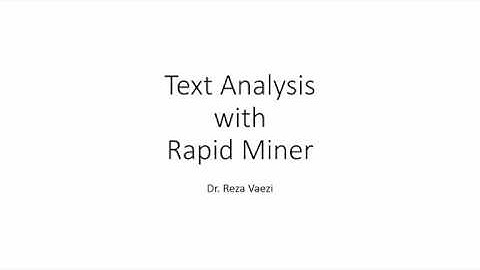 Text Analysis with Rapid Miner (Altair AI Studio)