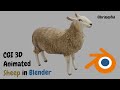CGI 3D Animated Animal in Blender, Sheep #blender #3d #model #cg #satisfying #blender3d