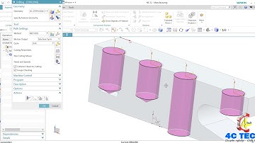 NX hole making 10 : Điều chỉnh chiều sâu lỗ cắt cho nguyên công khoan
