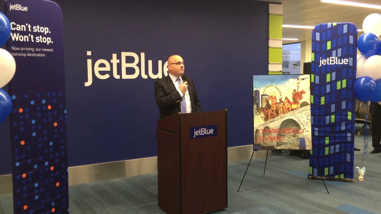 JetBlue's Inaugural Service to Minneapolis YouTube
