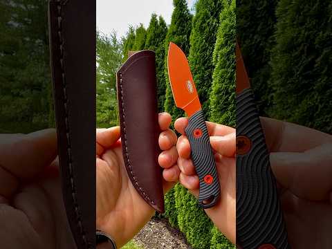 Hellbender Blade Co. Ranch Hand - Black G10 Orange Cerakote Magnacut! Traditionalpocketknives.com
