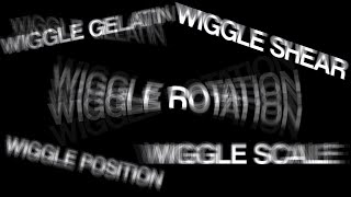 Wiggle effect in After Effect , After effect project work, Wiggle sound effect
