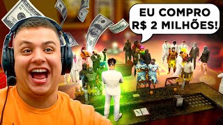 LEILÃO SECRETO ME DEIXOU MILIONÁRIO no GTA RP 😂 (Modder Clips)