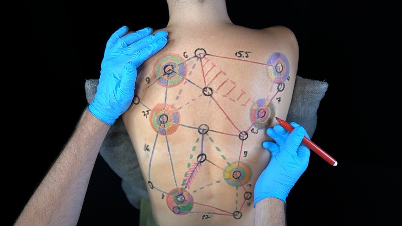 ASMR [Real Person] Back Drawing, Tracing, Measuring, No Talking