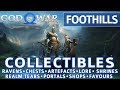 God of War - Foothills All Collectible Locations (Ravens, Chests, Artefacts, Shrines) - 100% God of War - Foothills All Collectible Locations (Ravens, Chests, Artefacts, Shrines) - 100%
