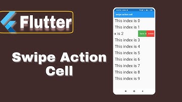 Swipe Action Cell(Flutter 10)Swipe in ListView