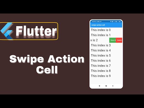 Swipe Action Cell(Flutter 10)Swipe in ListView