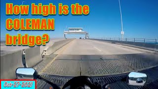 How high is the Coleman Bridge.