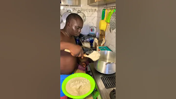 How I make my rice fufu #food #cooking #recipe #foodie ￼