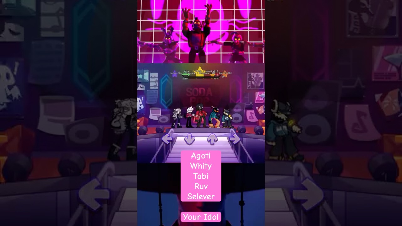 Friday Night Funkin’ - YOUR IDOL [FNF Cover ft. Agoti, Whitty, Tabi, Ruv & Selever | Fanmade Mod]