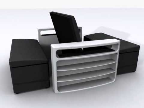 2 seater sofa turns into a 4 seater table - YouTube