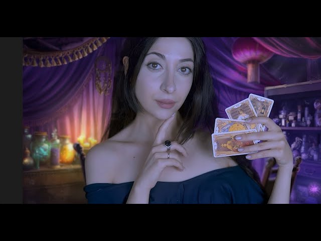 ASMR FORTUNE TELLER ENCHANTRESS READS YOUR FUTURE🔮🃏✨ (Fantasy Roleplay)