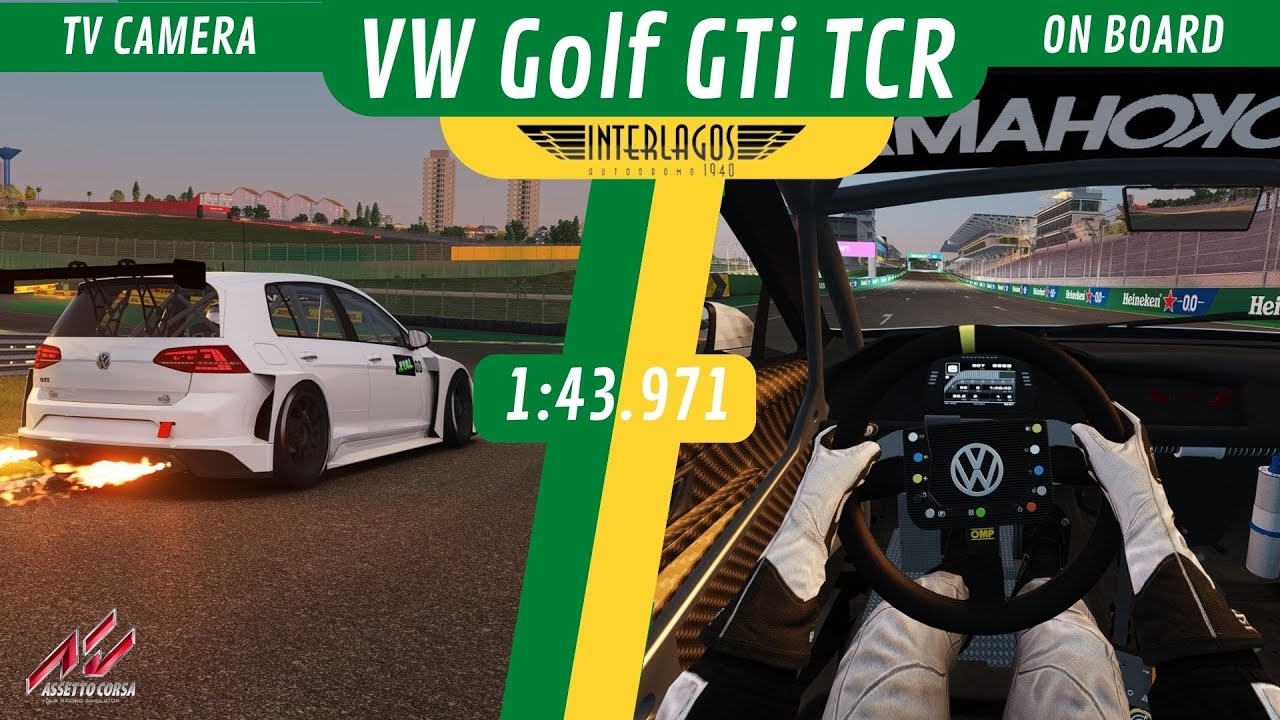 VW GOLF GTI TCR - INTERLAGOS - ASSETTO CORSA - YouTube