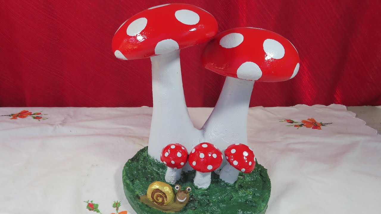Como Hacer un Set de Honguitos - Cement Mushroom Set