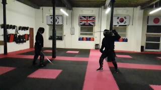 Slow motion Dussack cut