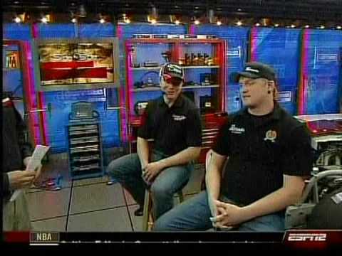 Steven Wallace and Jason Lefler after Daytona 2009