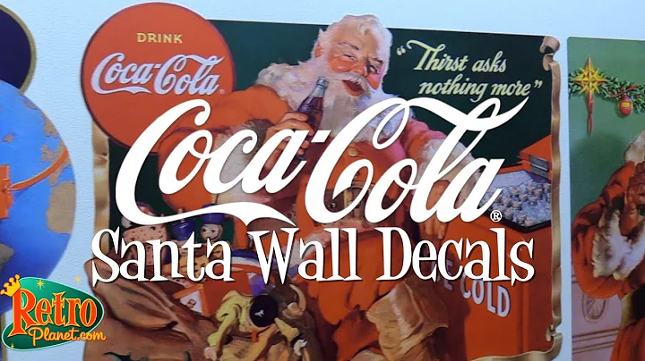 Coca-Cola Santa Claus Wall Decals - Vintage Christmas Decorating Ideas
