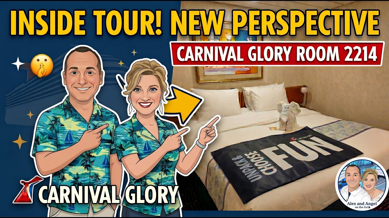 Carnival Glory Interior Room Tour | Cabin 2214 Category 4B 🚢